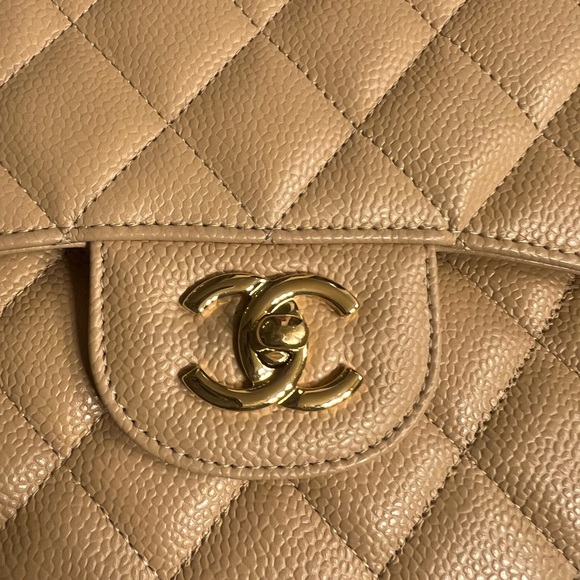 Chanel Tan Quilted Leather Chain Bag - Picture 8 of 10